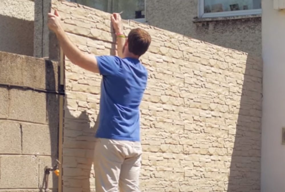 How to install garden wall cladding