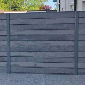 Grey Fence Panel and Post Kit (1.8m x 1.8m)