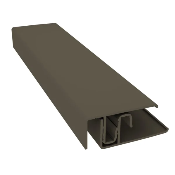 2-Part Aluminium Edge Trim ñ Walnut | Secure Click-On Cladding Finish